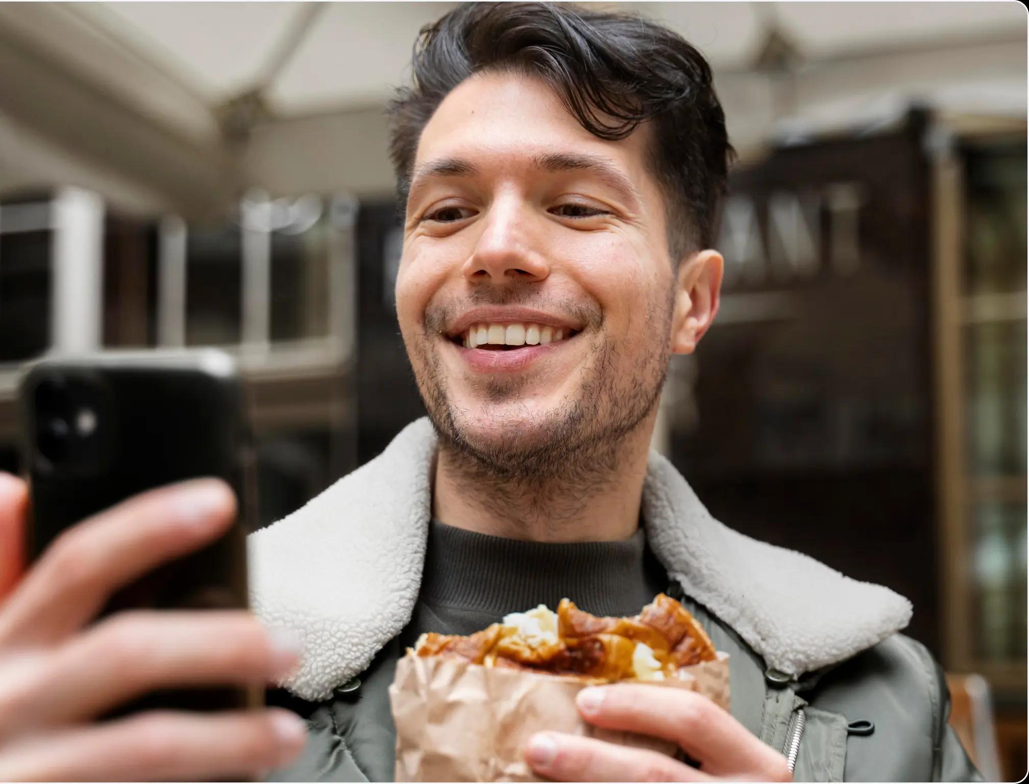 a man using a cellphone