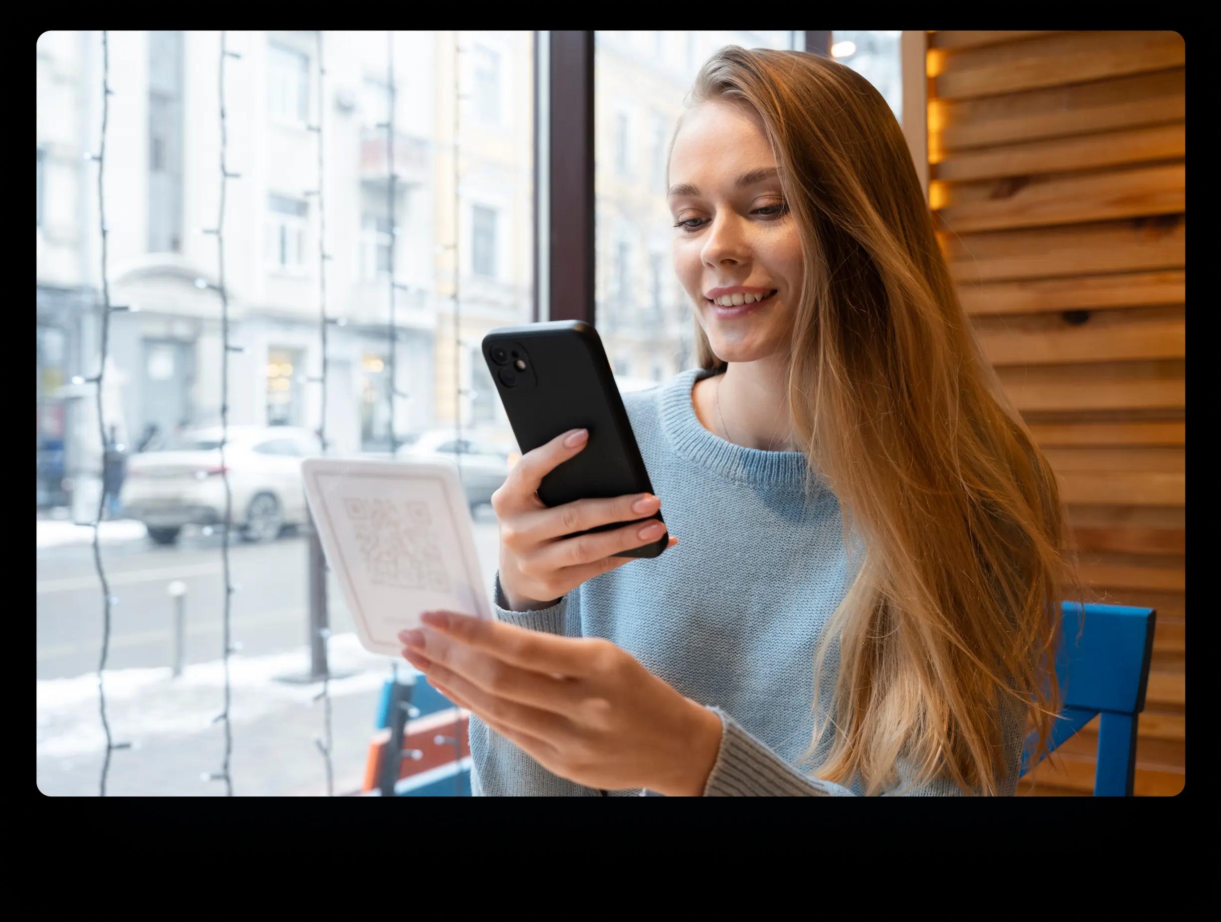 a woman using a cellphone