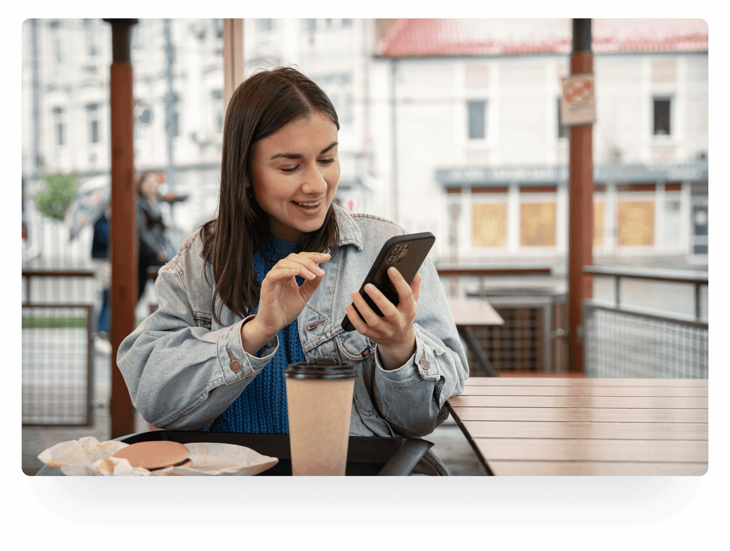 a woman using a cellphone